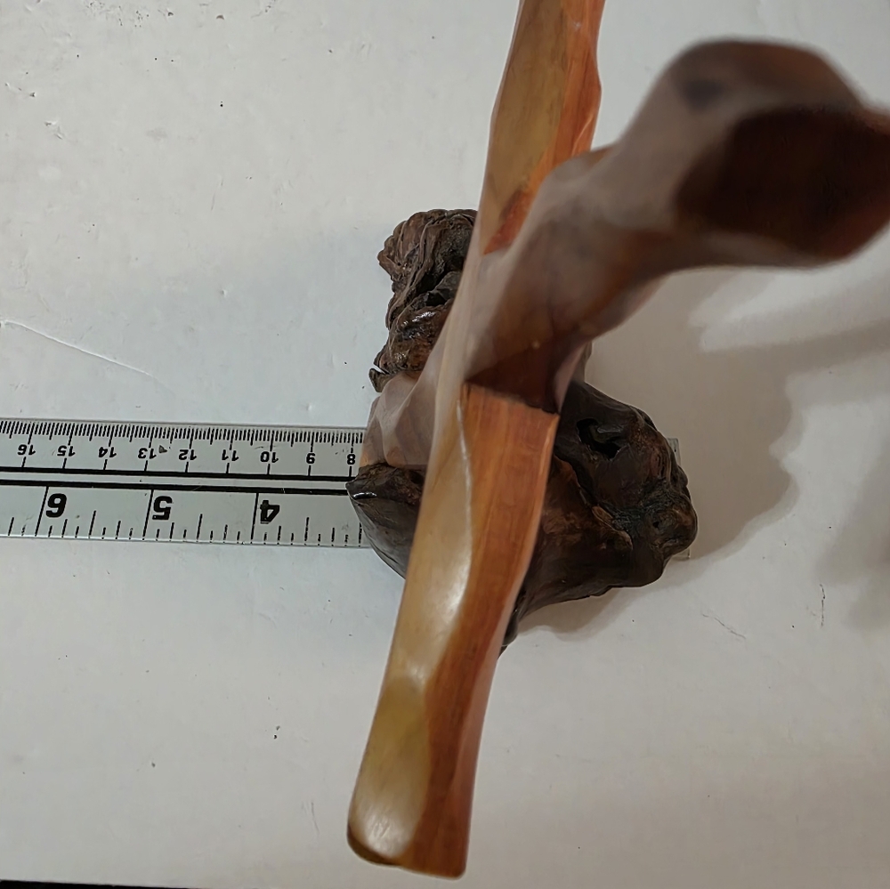 Burrell Wood Cross Hand Carved Brown - Picture 7 of 8